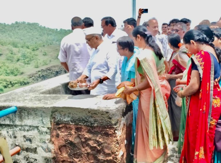 आमदार शिरीष चौधरींच्या हस्ते सुकी धरणावर जलपूजन