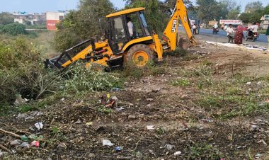 आमदार अमोल जावळे यांचा पहिला मास्टरस्ट्रोक : रावेर सावदा रस्त्यावरील बेकायदेशीर  अतिक्रमण काढले