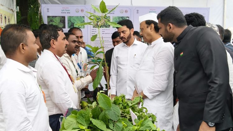 बीड येथील प्रदर्शनात ऑवाकोडाच्या स्टोलला उपमुख्यमंत्री पवार यांची भेट